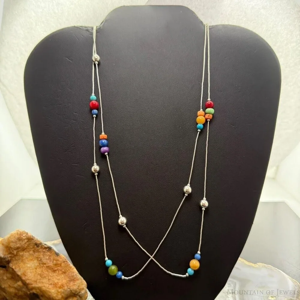 Carolyn Pollack Sterling Silver Liquid Silver & Beads 38